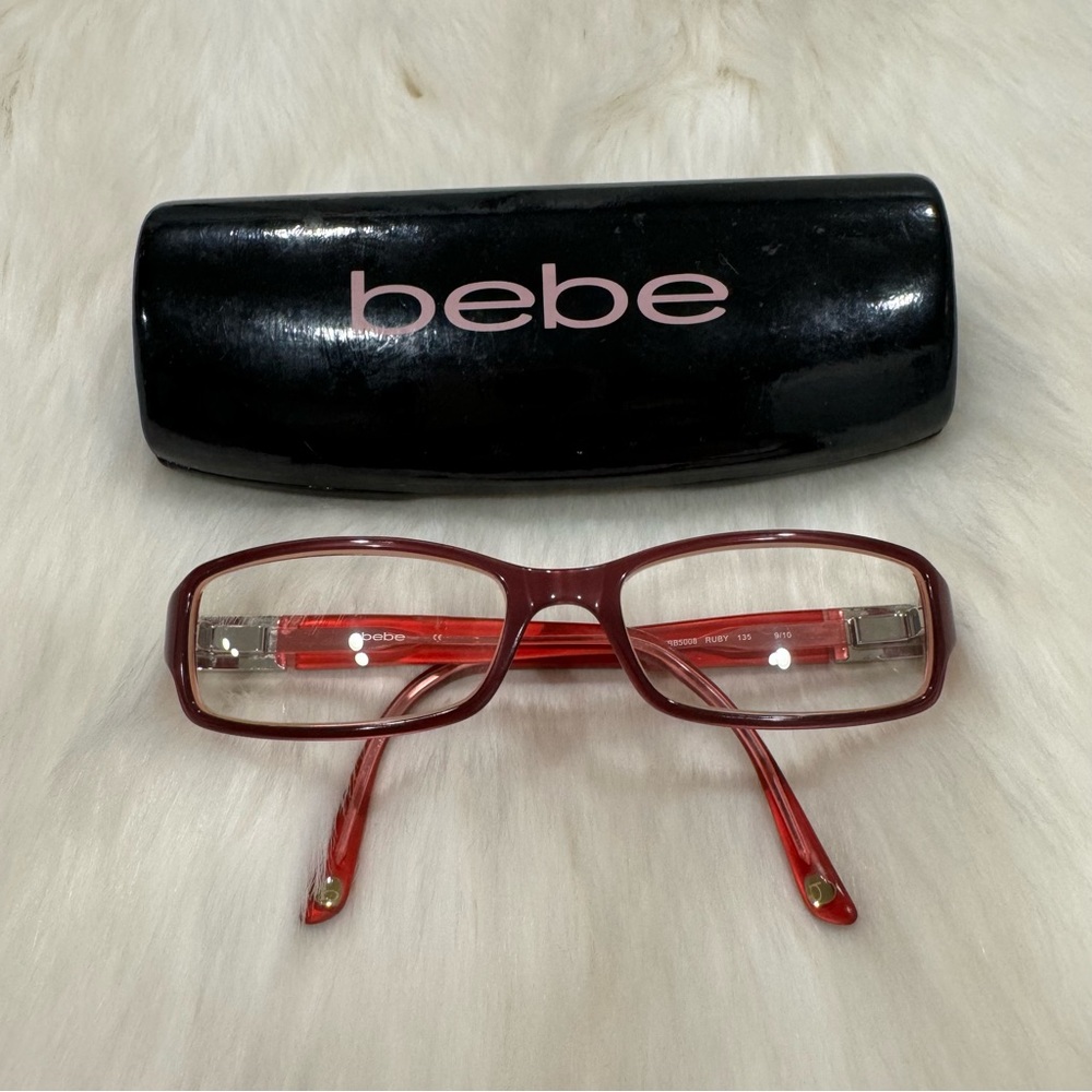 BEBE prescription glasses women black frame ruby 135 BB5008